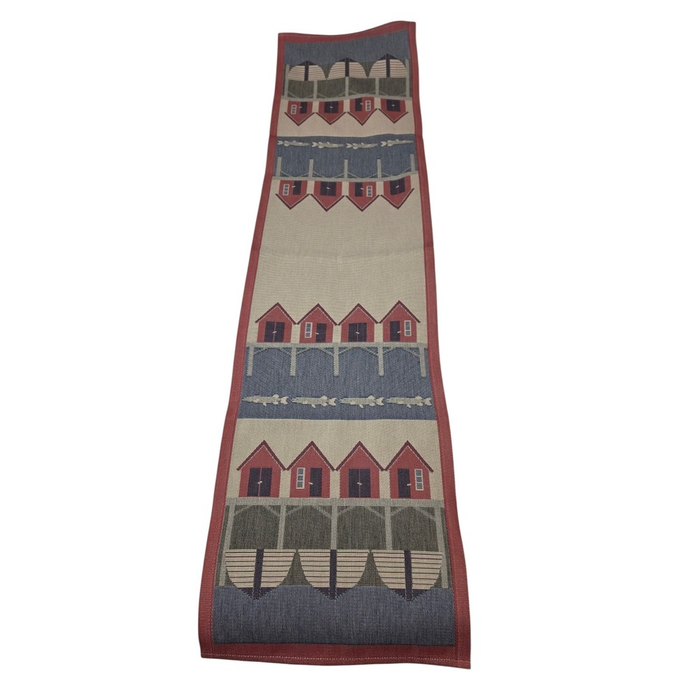 Ekelund Master Weavers Swedish Table Runner Brygga Coastal Beach Hut Reversible